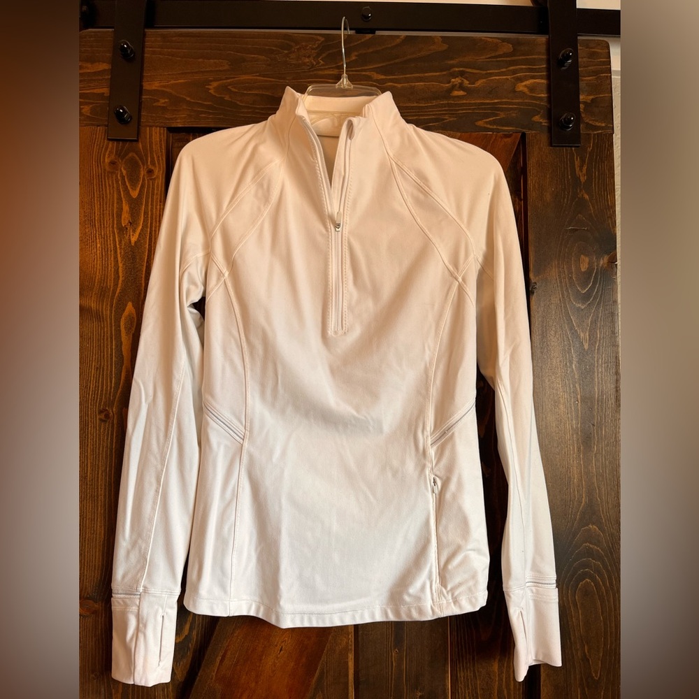 lululemon athletica White Long Sleeve Half-Zip Top